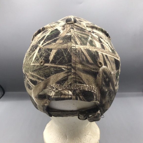Ducks Unlimited Camo Hat Adjustable Cap DU Leader 2014 Mossy Oak Blades Mens EUC - Picture 3 of 6